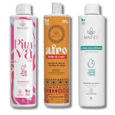 Imagem de Kit com 3 Ativadores de Cachos 1 Litro Afro + 1 Litro Pitaya  + 1 Litr