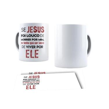 Imagem de Canecas de Porcelana Branca Personalizadas Evangelica Cristã Ele Vive 
