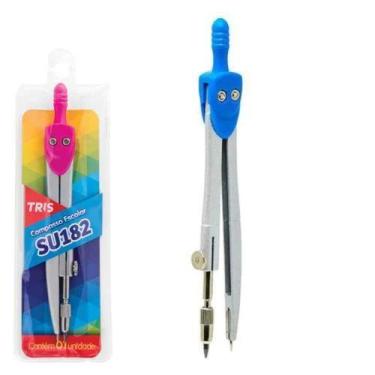 Imagem de Compasso Escolar Com Estojo Su-182 Tris