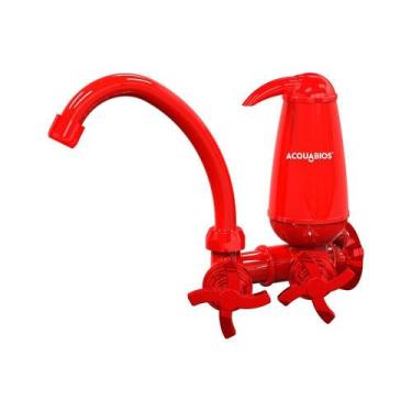 Imagem de Filtro Purificador Água Torneira Cozinha Parede Bica Móvel - Acquabios