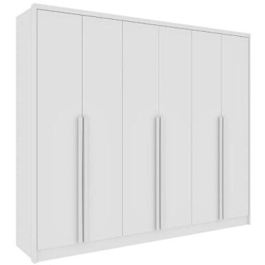 Imagem de Guarda Roupa Realeza Casal 6 Portas 6 Gavetas Tcil Cor Neve - Estrela 