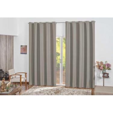 Imagem de Cortina Blackout Com Ilhós Para Sala Quarto Para Varão De 2m - Doravan