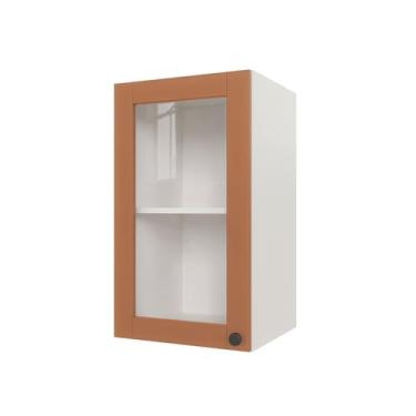 Imagem de Aéreo 1 Porta 40cm com Porta de Vidro Arizona Cabecasa Madeiramadeira Branco/Terracota