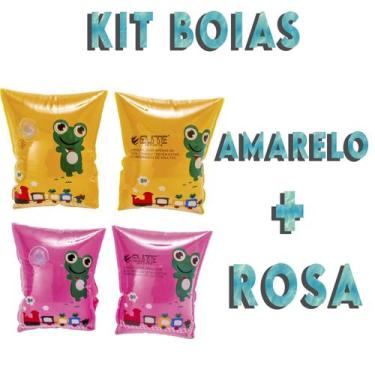 Imagem de Kit de 2 Boias de Braço Rosa e Amarela de Sapinho - Elite