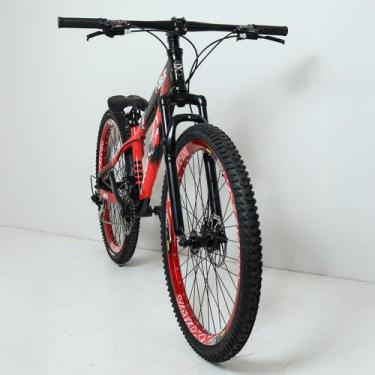 Imagem de Bicicleta 26 pro-x rustic 21v shimano - preto/vermelho, Rustic