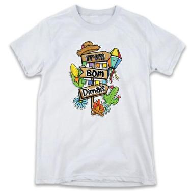 Imagem de 1 Camiseta Arraiá Trem Bom Dimais Festa Junina São João Personalizada 