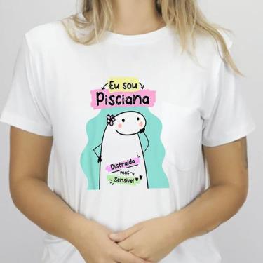 Imagem de 1 Camiseta Bonequinho Flork Meme Horóscopo Pisciana Signo Peixes Suges