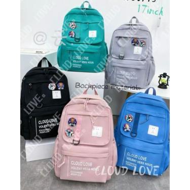 Imagem de Mochila Escolar Impermeável Casual Feminina Masculina Moda Coreana - U