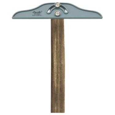 Imagem de Régua T de Madeira 100cm Trident Bordas de Acrílico e Cabeçote Móvel  