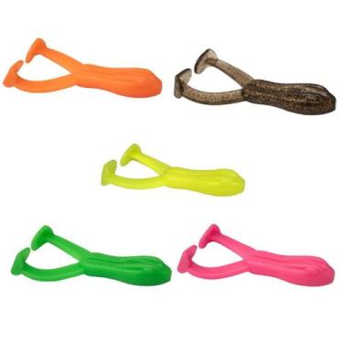 Imagem de Kit 5 Isca Artificial Sapo Soft Frog Heckmann 7,5cm 6gr Sinking para P