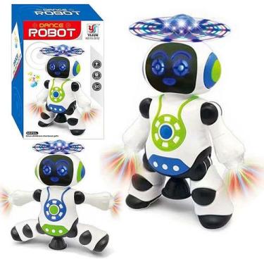 Imagem de Brinquedo Musical Infantil Robô Dançarino Gira 360 Com Helice Sons e L