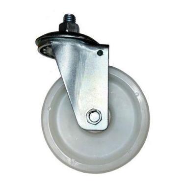 Imagem de Rodizio Girat. 4pol. Nylon Branco Rosca 1/2'' 170kg Por Roda - ABCMAIO