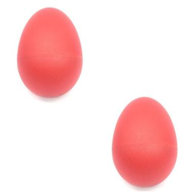 Imagem de Kit 2 Shaker ovo plastico chocalho VERMELHO egg - MXP