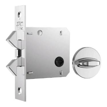 Imagem de Fechadura Stam Porta De Correr Wc 1006s Cromada Roseta Redonda