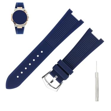 Imagem de MMBAY Pulseiras de relógio de borracha de 25 mm x 13 mm compatíveis com Patek Philippe Nautilus PP 5711 1A010 5712 5712G 5726 5980, pulseira de silicone de substituição para relógio com fivela tang,