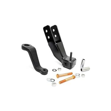 Imagem de Rough Country Suporte de barra de trilho frontal (serve para Jeep Wrangler TJ 1997-2006 | Elevação de 10 cm ou elevação de 15 cm | Barra de trilho Adj | 1063