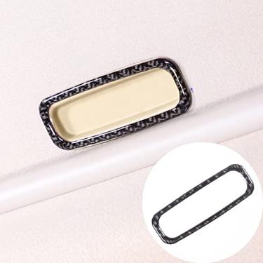 Imagem de Moldura de acabamento de painel de interruptor de teto solar compatível com Mitsubishi Eclipse 2006-2011 fibra de carbono macia 1 peça, acessórios decorativos para console central Eclipse (alça de