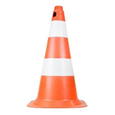 Imagem de 2x Cone Sinalização Rígido Plt 50cm De Trânsito - PROTEPLUS, Laranja