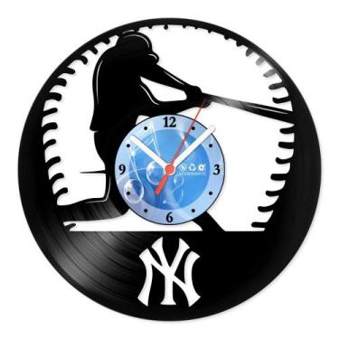 Imagem de Relógio De Parede Disco Vinil Esportes - Yankee Baseball - VES-072 - M