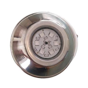 Imagem de Kit 3 Refletor Spot Led Piscina Inox Prova Agua Rgb 6w Smd - Econosol