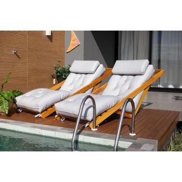 Imagem de Poltrona de Madeira New York Solteiro Kit 2 - R9 Design Futon