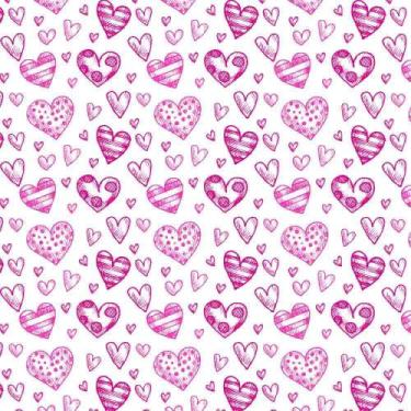 Imagem de Tnt estampado coracoes rosa 1,40 m x 25 m - DEXA TNT
