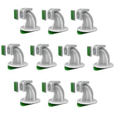 Imagem de Prendedor de porta magnético adesivo para porta pivotante Branco - 10 