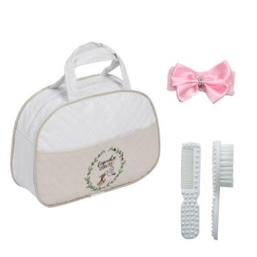 Imagem de Bolsa Maternidade Bege c Pentinho+Escovinha p Boneca Reborn - Saída Ma