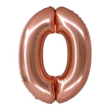 Imagem de Balão metalizado 34"/86cm rose gold silver, N.0