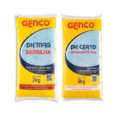 Imagem de Kit Genco Elevador PH Barrilha E Ph Certo Estabilizador 2kg