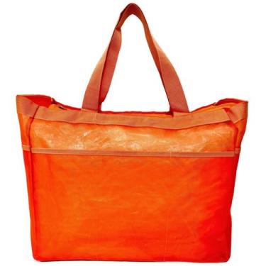 Imagem de Bolsa Feminina de Praia Laranja Grande Piscina Mercado Alça - Lis
