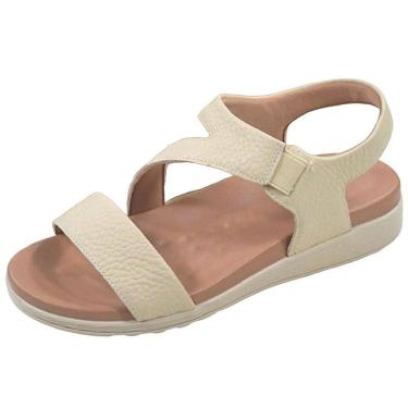 Imagem de Sandalia Feminina Rasteira Plataforma Slip On Relax Usaflex