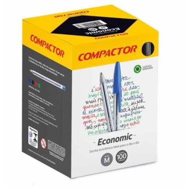 Imagem de Caneta preta compactor economica 1,0 cx/100