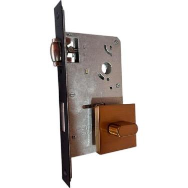 Imagem de Fechadura Pado Rolete Banheiro RQ2 464-55RB Quadrada Dourado