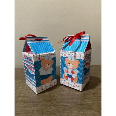 Imagem de Kit 10 caixas Milk personalizadas Urso marinheiro 1 - Ursinho - Shape 