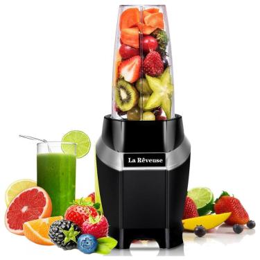 Imagem de Mini Liquidificador Portátil 700mL com Carregamento USB, 1000W, 110v, LA REVEUSE LARB1803G, Prateado