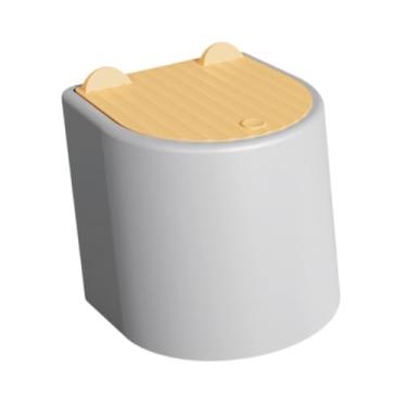 Imagem de Generic Lixeira para gatos Mini lata de lixo Lixeira para lixo Lixeira de balcão para banheiro Vaidade Escritório Ao lado da, Cinza