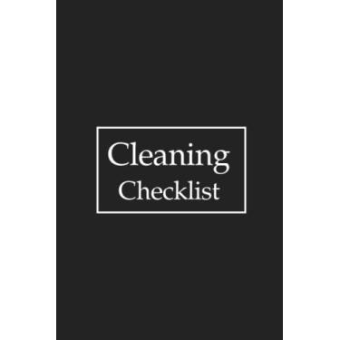 Imagem de Black Cleaning Checklist: Weekly Monthly Cleaning Checklist Notebook, 100 Pages, 6x9 Inches, Cleaning Checklist Tracker, Cleaning Organizer, Ultimate ... Cleaners, Roommates, Office, Airbnb.