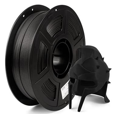 Imagem de iSANGHU Filamento de Fibra de Carbono Petg 1,75 Mm, Filamento de Impressora 3D Petg Cf Leve/De Alta Resistência, Filamento de Fibra de Carbono Preto Carretel de 1 Kg (2,2 Lbs)