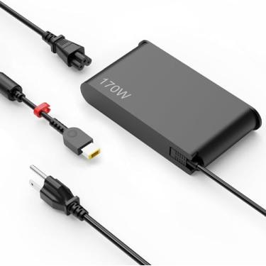 Imagem de Carregador Dongerdi de 170 W para laptop compatível com Lenovo ThinkPad P70, P71, P72, P73, IdeaPad Gaming 3-15 SA10R16886 ADL170SCC3A