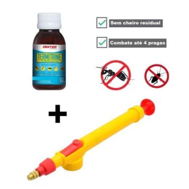 Imagem de Termitrine 30ml Mata Barata Formiga Pernilongo + Pulverizador - DEXTER