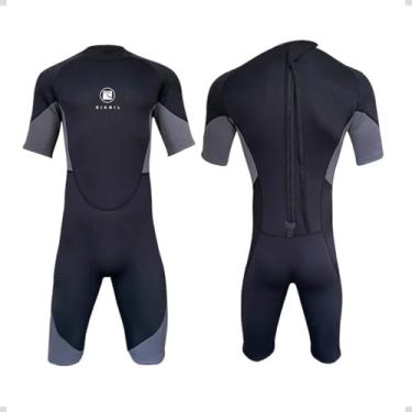 Imagem de Roupa de Mergulho Natação Surf - Short John Rikwil Neoprene 2mm com Zíper Integrado Ideal para Proteção Térmica e Performance na Água (G)