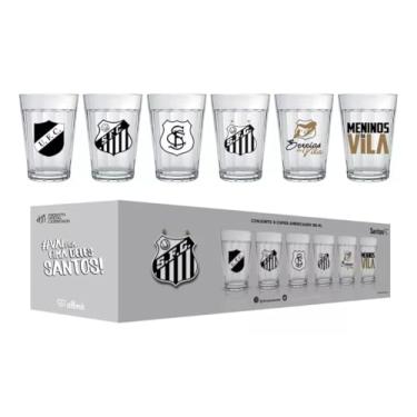 Imagem de Kit 6 Copos Americano Santos Oficial - 190ml