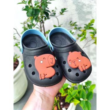 Imagem de Babuche sandália infantil confortável - PSG Babuche, Preto, 31/32