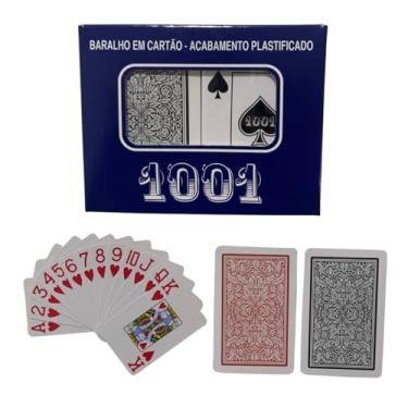 Imagem de Baralho Duplo 1001-108 Cartas - 2 Jogos de Cartas com Revestimento Plástico - para Poker, Truco e Buraco