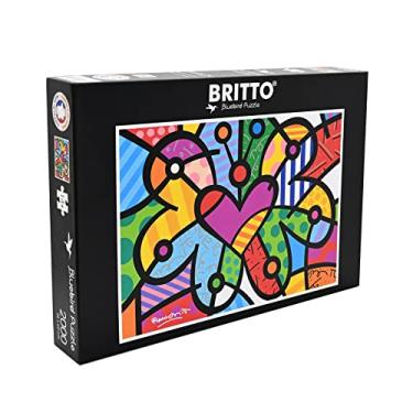 Imagem de Quebra-cabeça 2000 peças Romero Britto coração borboleta