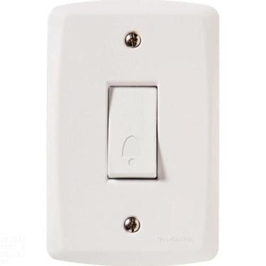 Imagem de Conjunto 4x2 Com 1 Pulsador Campainha 10 A 250 V Tramontina Lux2 Branc
