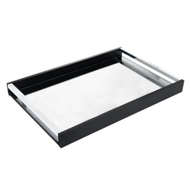 Imagem de BANDEJA C/ESPELHO NATURALS MADEIRA WOODART 60x35x5CM BLACK