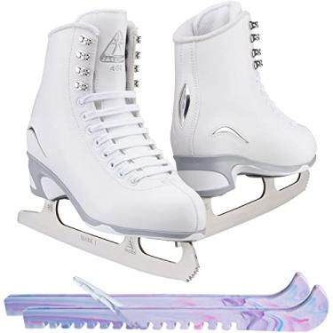 Imagem de Patins de gelo Jackson Ultima Glacier para mulheres, meninas, homens, meninos em preto e branco, Branco, Adult 7