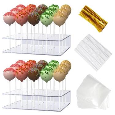 Imagem de Suporte para Pirulito de Acrílico Dooiclear - Pacote com 2